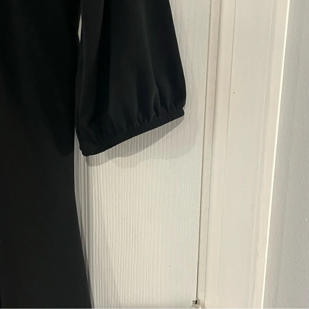 White House Black Market Little Black Dress   Scoop Neck Bubble Hem Size Medium